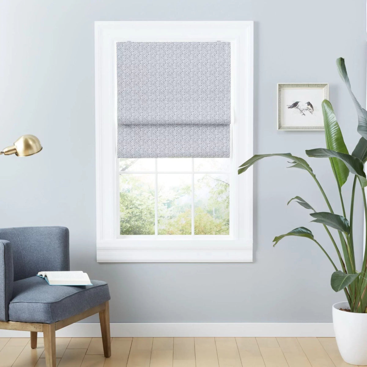 Dark Grey Shade, Home Blackout Roman Exclusive Esme Total 34"x64",