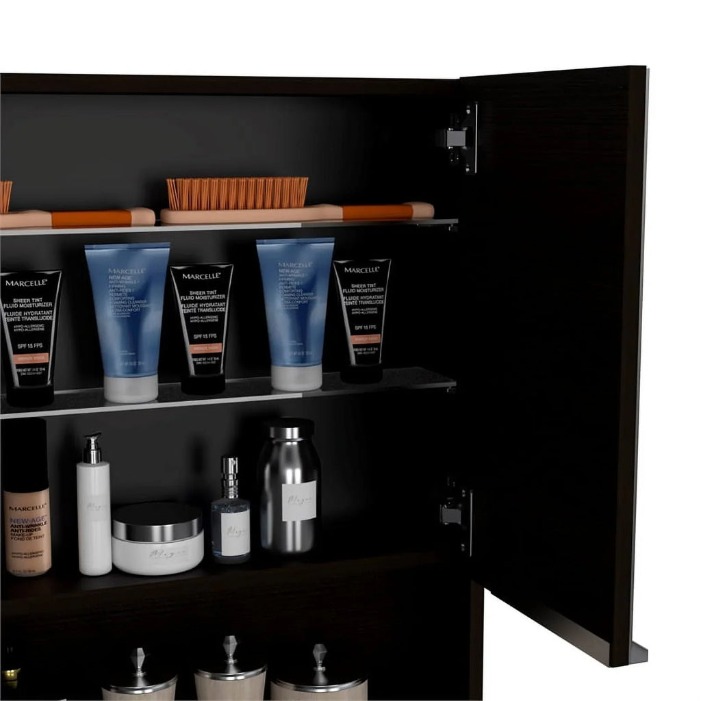 Square 2-Piece Cabinet Medicine & 63" One Set Linen Cabinet with Door Home