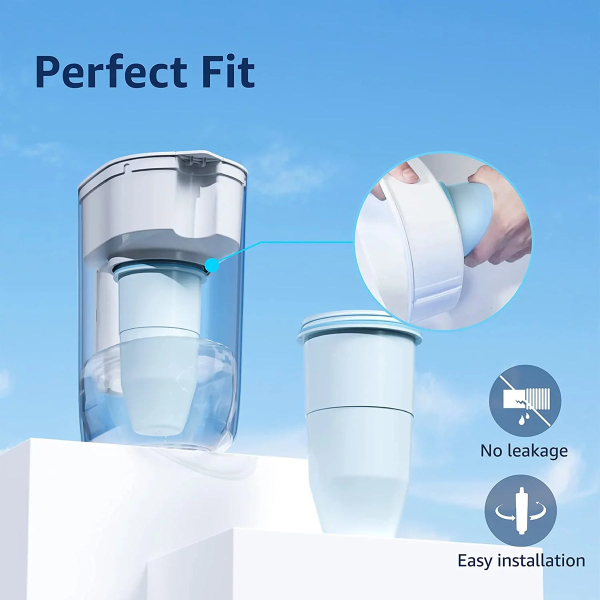for ZR-017 ZeroWater® Pack Filter AQUACREST Replacement 6 Pitcher ZR-017 Water