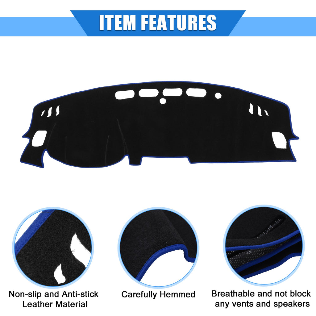 Nissan Kicks Compatible for Cover Bargains Unique Polyester Console Car Protective Dashboard Center 2017-2020 Blue