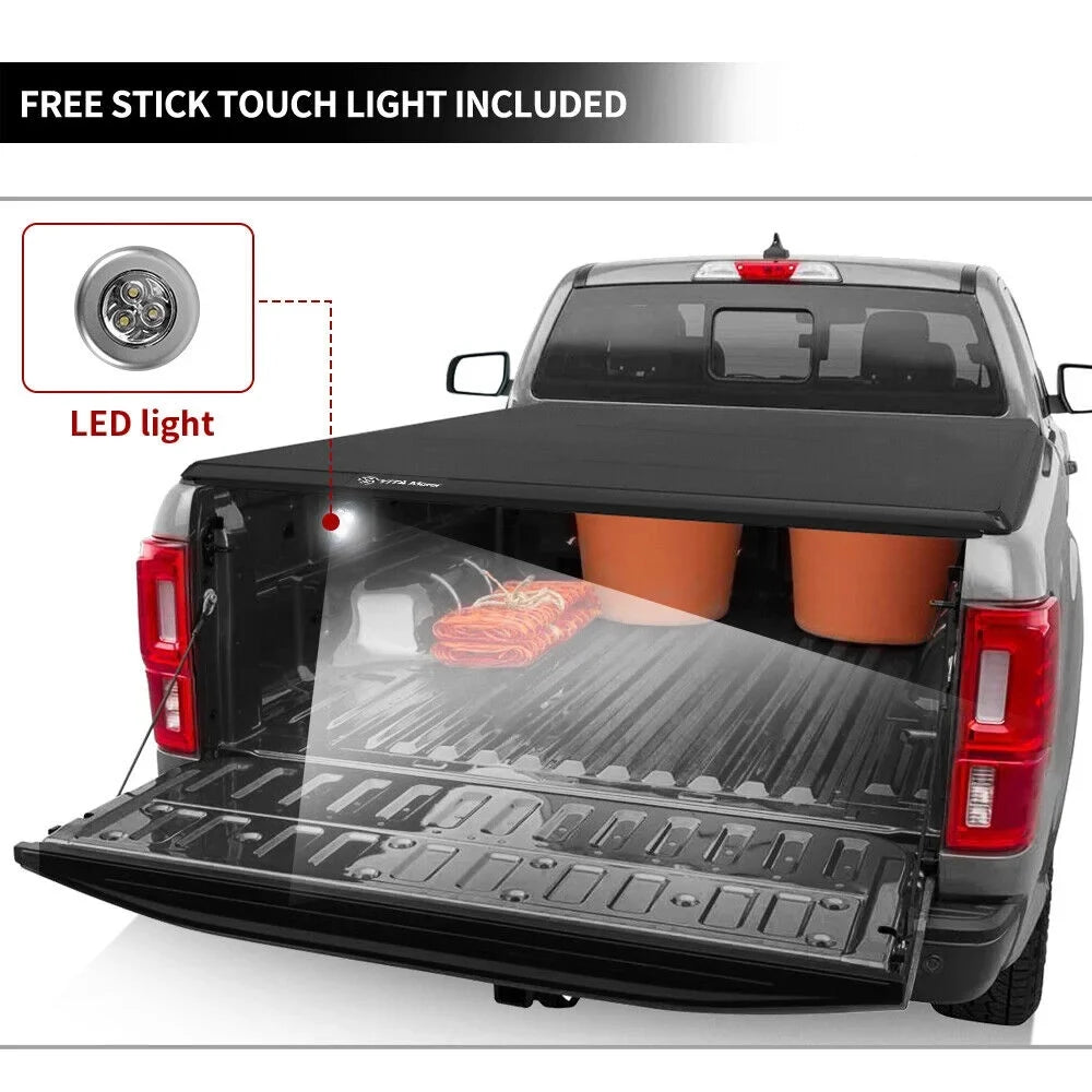 ft Bed Tonneau 6.4 Ledkingdomus Truck Cover Soft for Tri-Fold Rambox 1500 Without Ram 2019-2023 Bed