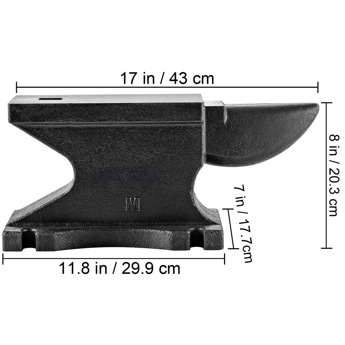 Square W/1.2in Beck Hole Iron Cast Iron 100 BENTISM Anvil Blacksmith LB/45KG Single