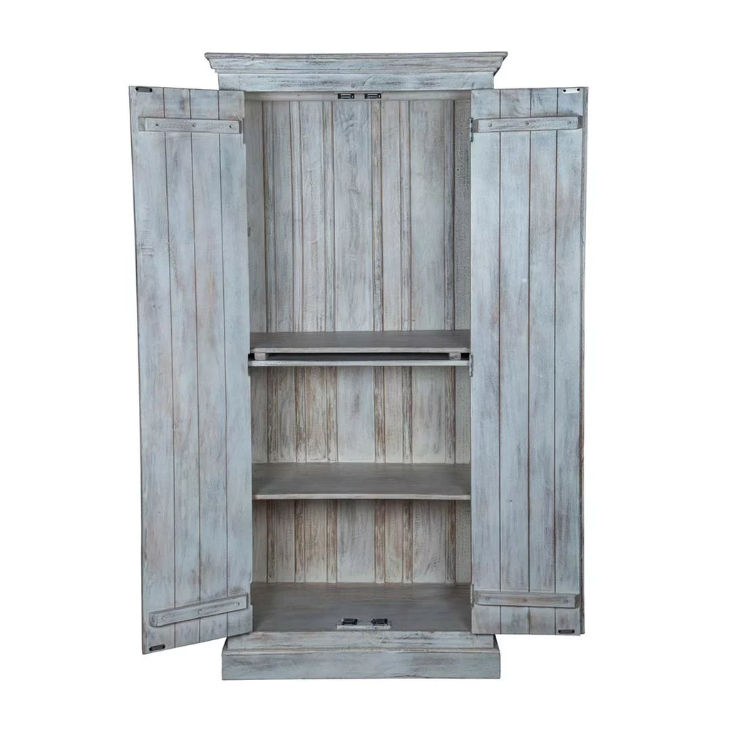 Shabby Chic Maadze Wardrobe White Carved