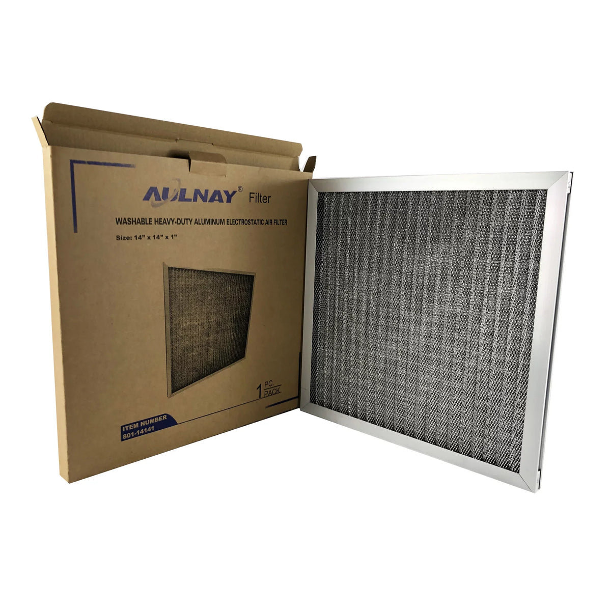 HVAC AC Metal Filter, Air x Furnace (14" Central 1"), 14" Aluminum Electrostatic Washable Filter x Air Aulnay Filter