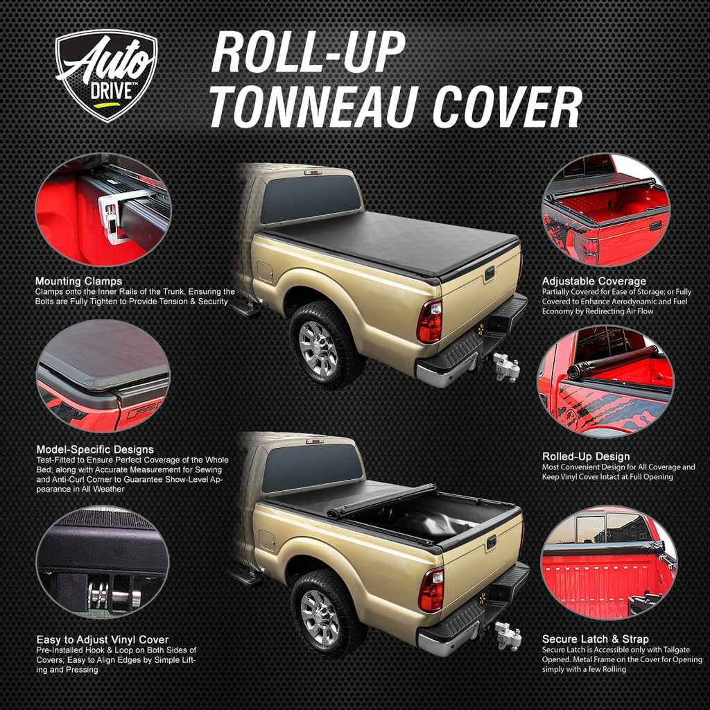 Dodge 2500 1500 Ram Tonneau Truck 3500 Bed up 1500 Cover 2500 Roll 94-10 11-18 Bed Auto Ram Fits Soft Drive 8Ft / 3500