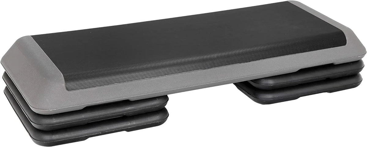 43'' Aerobic Adjustable Aerobics & Stepper Stackable Cardio Platform, Exercise Home Strength Workout 4 Step Fitness for with Gym Stepper Risers, Training Stepper