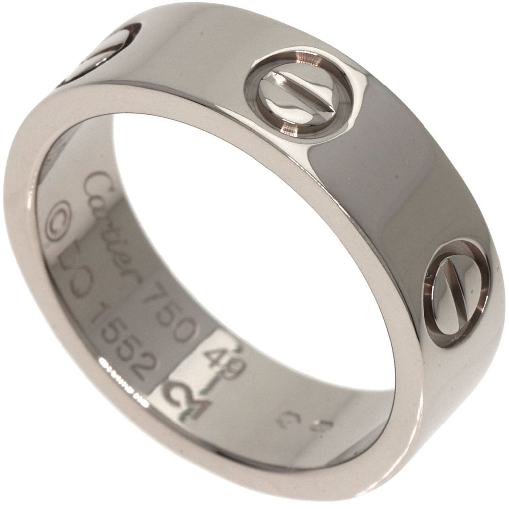 Ring, Pre-Owned Women's K18 CARTIER Gold, #49 Love Ring (Good) White Cartier