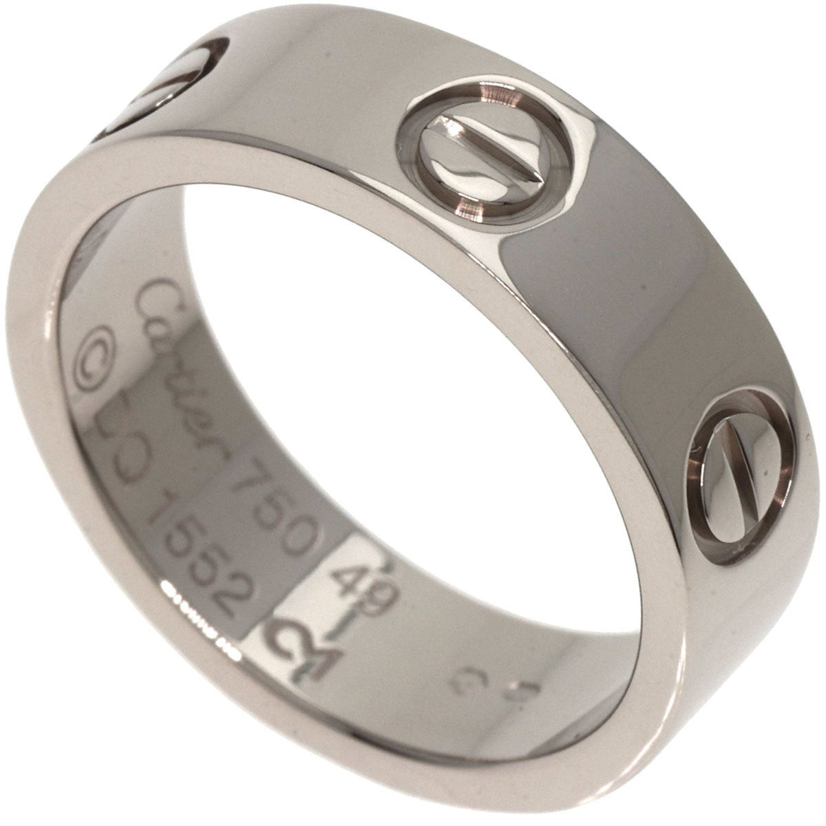 Ring, Pre-Owned Women's K18 CARTIER Gold, #49 Love Ring (Good) White Cartier
