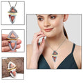 Necklace Rhodochrosite Sterling Rhodochrosite, Garnet 925 18" Gemstone Silver