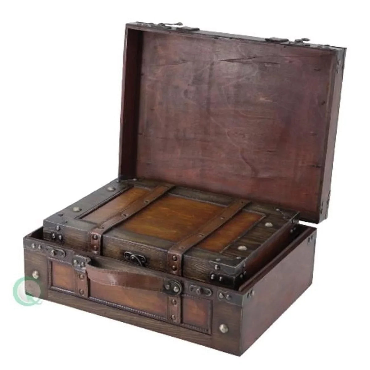 Suitcase of With Stripes Style Set Old 2