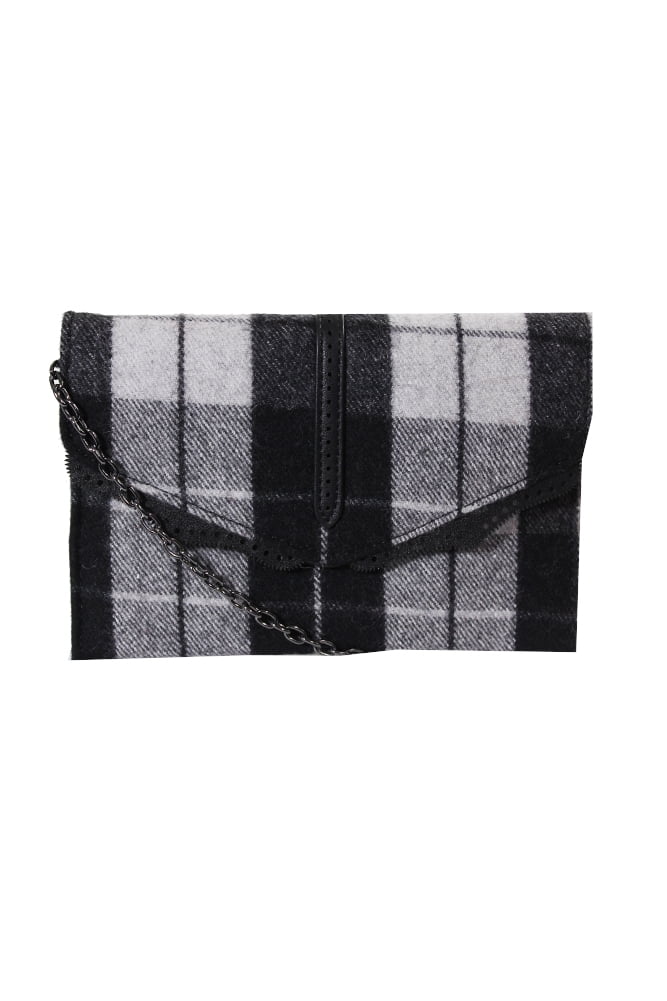 Hudson White Nicole Black Bag Plaid Crossbody Danielle OS
