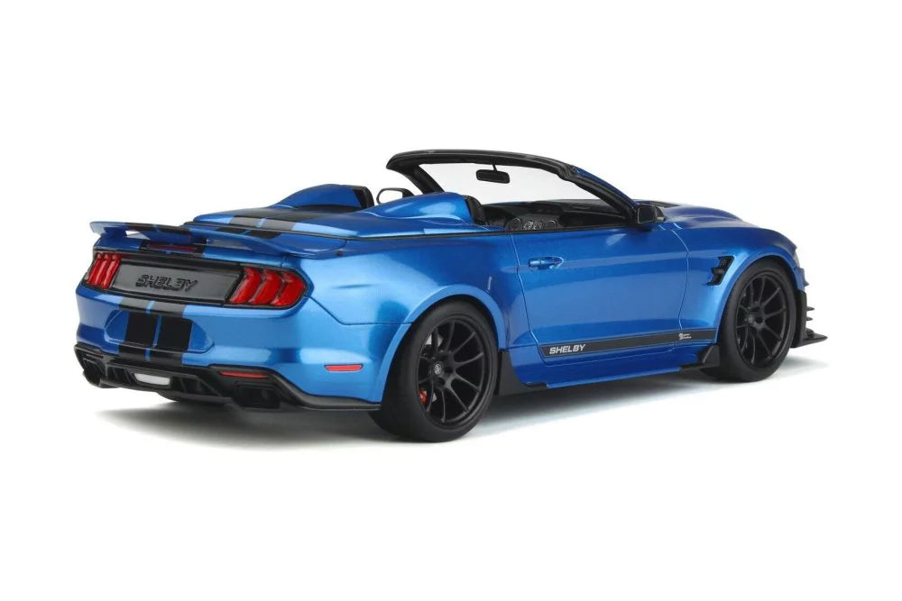 '- Super 2022 Spirit - GT398 1/18 Shelby GT Snake Car Resin Convertible, Scale Blue Speedster