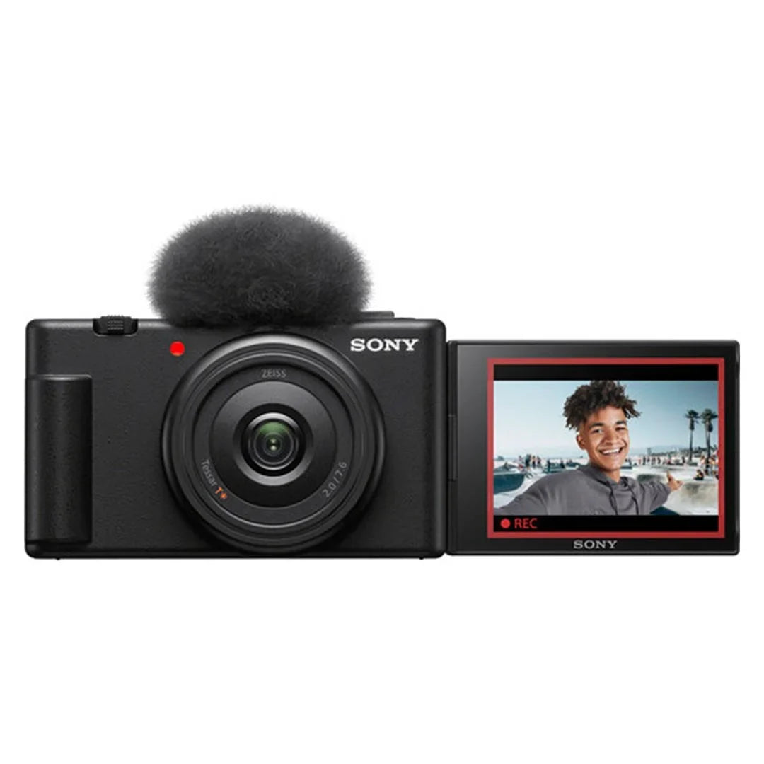 ZV-1F + 128GB with Memory Camera (Black) Vlogging Sony Accessory Card ZeeTech SanDisk Bundle