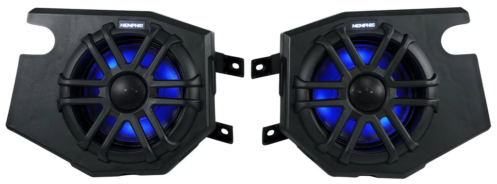 Memphis RZR65FE (2) Polaris Audio Speakers+Amp For RZR 2014+ Tower Pods+LED