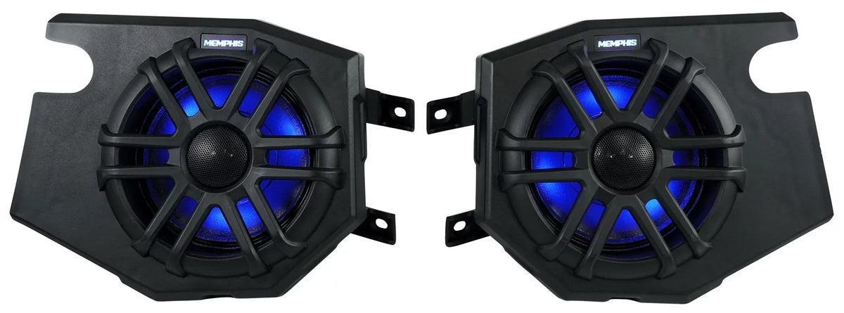 Memphis RZR65FE (2) Polaris Audio Speakers+Amp For RZR 2014+ Tower Pods+LED
