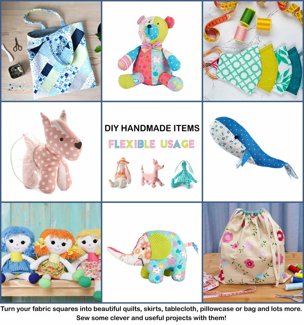 (Yellow) Pc Soimoi 22"DIY CottonPre-Cut Fat -Animal SkinPrint Quarter Bundle 18"x Quilting Patchwork-100% Fabric 8