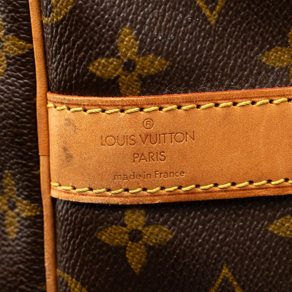 Pre-Owned Keepall Authenticated Bag Unisex Monogram (Good) Bandouliere Vuitton Brown WeekenderBag Canvas 60 Travel Louis