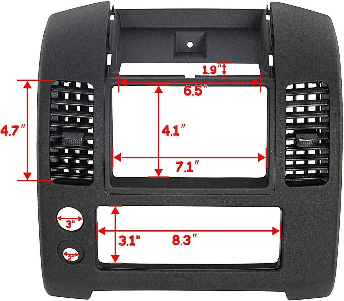 Number Dash Console Lid 2005-2020 Dashboard Replacement Console Instrument Bezel ront Cover Nissan Part for KOJEM Frontier, Center Center Black 68259-ZP16C, Matte Dash Front Panel for