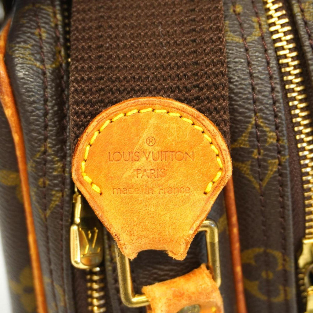 Louis (Good) PM Monogram Brown Reporter Bag Pre-Owned Ladies M45254 Vuitton Shoulder