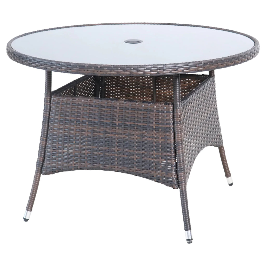 Woven Wicker Set 5-Piece Patio Venice Brown Northlight Dining Resin Outdoor