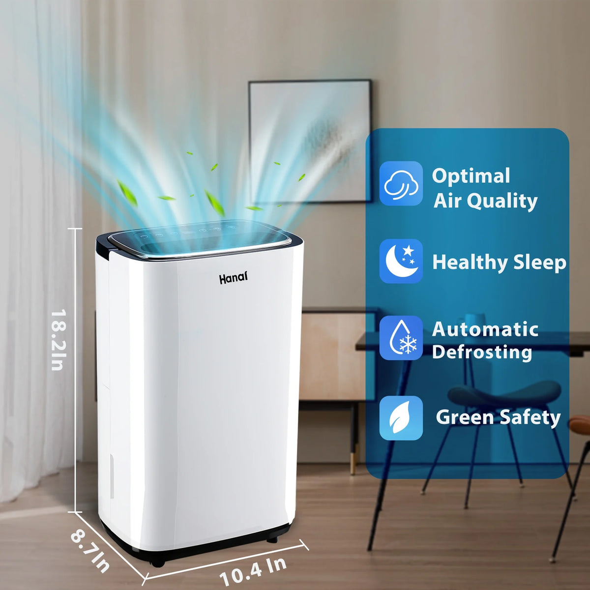 (95 RH),White Basement 95% 30 WANAI Moisture "F, Home Drain Dehumidifier,1500 Dehumidifier with Sq.Ft,Protable for Removal Hose,Max Pints and 22 Pints