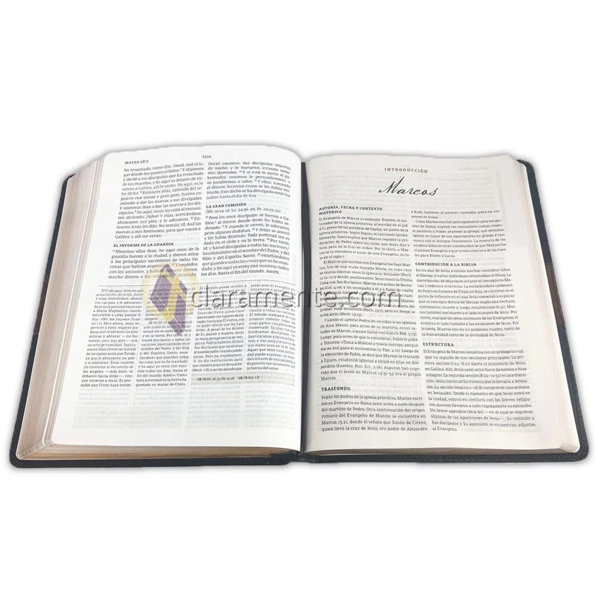 Spurgeon, Biblia piel negro/marrón 1960 RVR (Hardcover) símil estudio de