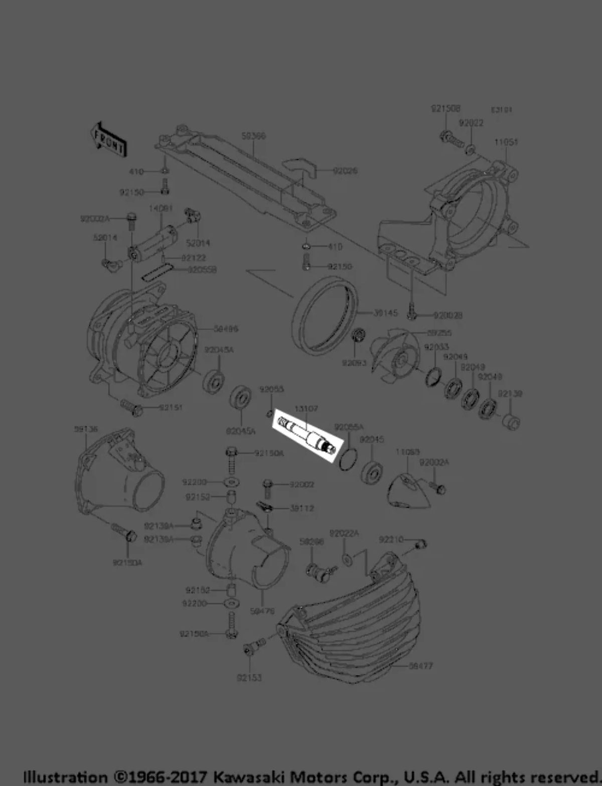 Kawasaki JET New OEM 2012-2020 13107-0765 Shaft