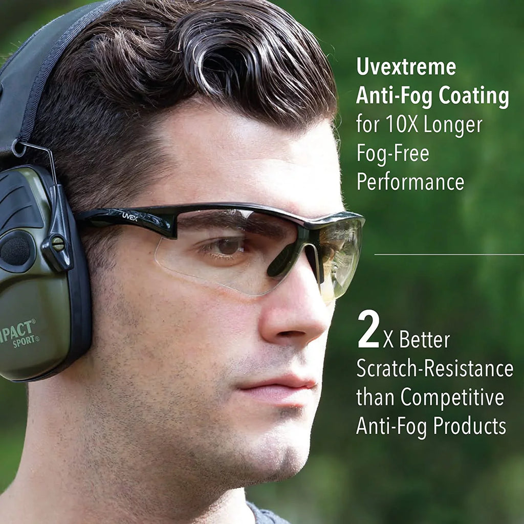 Howard Lens Uvex Lens Shooting Glasses Uvextreme Anti-Fog Leight Acadia by (R-02214) with Honeywell Plus Clear Coating,