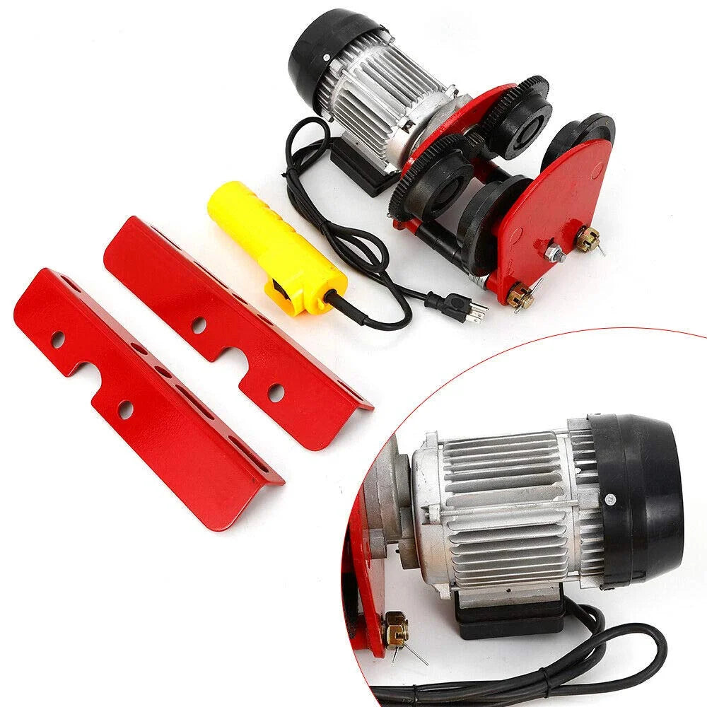Winch Garage Crane 2200lb Motor Remote Overhead 1400r/Min w/ Miumaeov Lift Electric Hoist