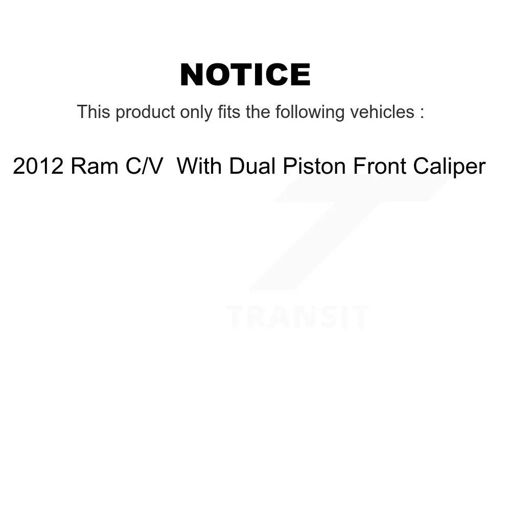 C/V Pads For And Piston With Disc Transit Rotors Ram 2012 Rear Caliper KC8-100707C Kit Auto Front Dual Brake Ceramic