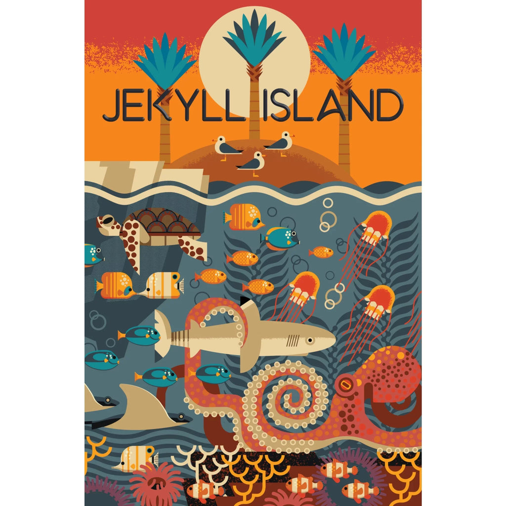 and Puzzle, Piece Geometric Textured Puzzle 19x27, Adults (1000 Size Georgia, for Jekyll Challenging in Family, Island, Made USA) Jigsaw