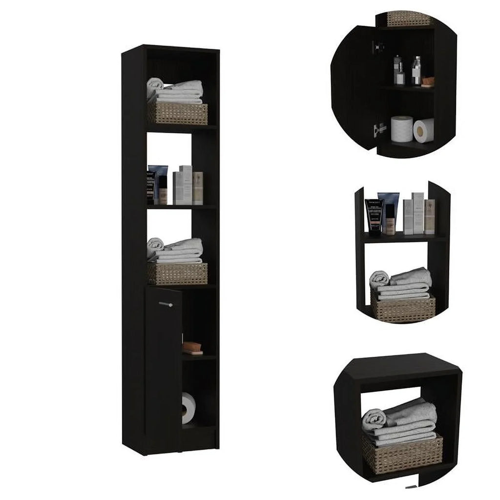 Square 2-Piece Cabinet Medicine & 63" One Set Linen Cabinet with Door Home