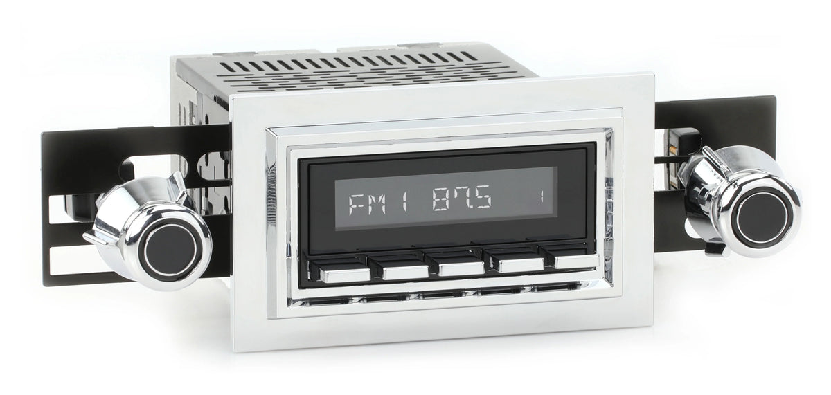 with Bluetooth, RetroRadio Features AM/FM LABC-M1-121-55P-75PMC3 Include Capri Mercury AUX, 1977-85 Compatible
