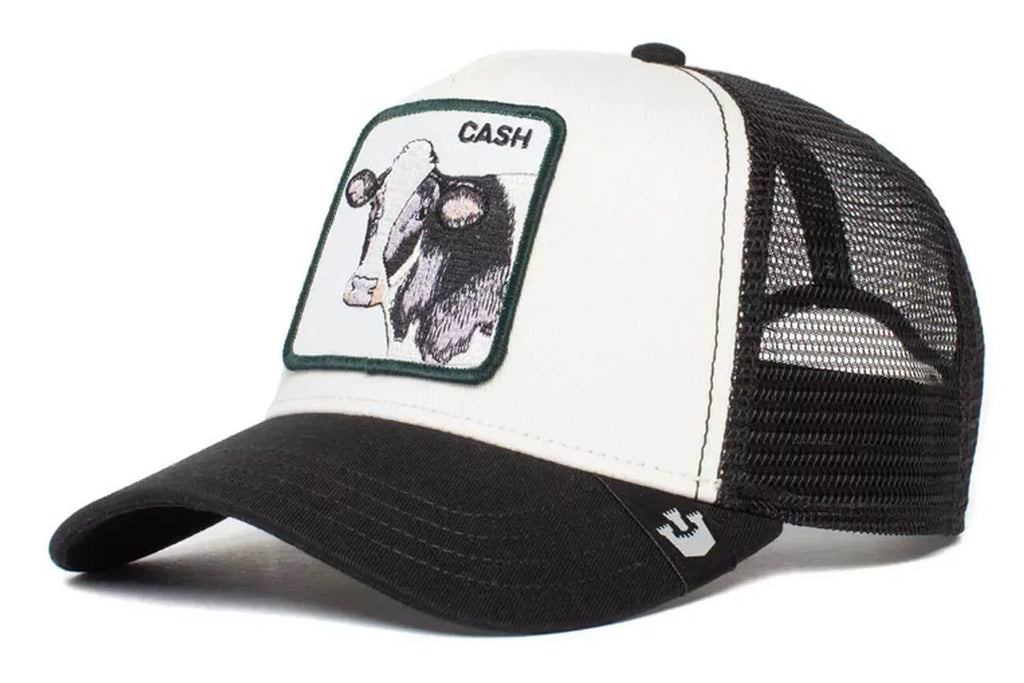 Animal Bros Cash Trucker Size Cap, Goorin The Cow 101-0383-WHI Farm One