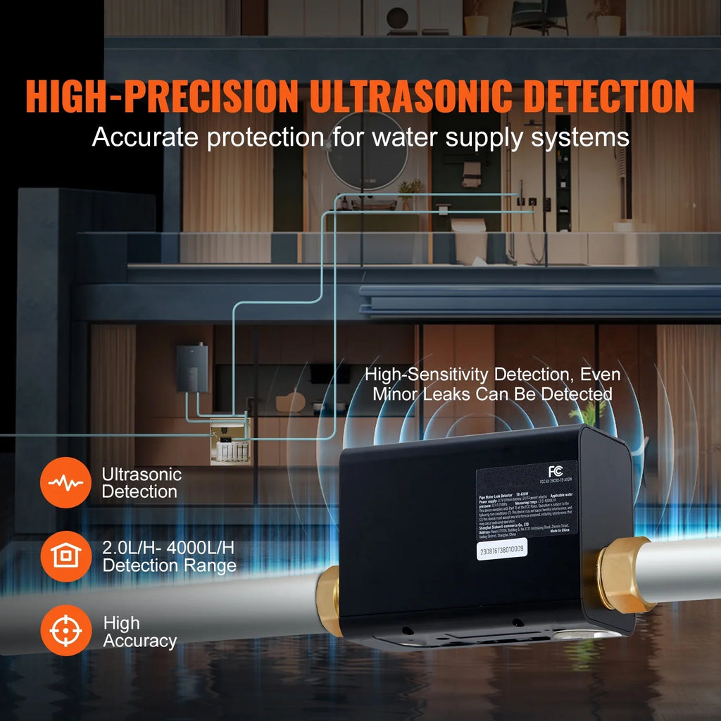 Smart or Water Detector Monitor SKYSHALO Diameter. Shutoff Automatic Leak 1" Available pipeline in 3/4"