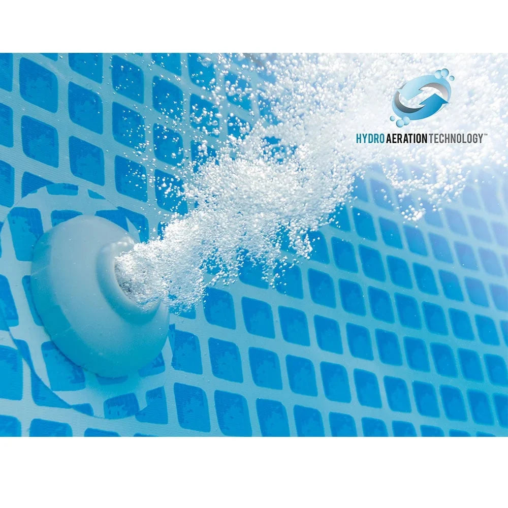 10' 30" and Ground INTEX Maintenance Swimming Prism Pool x Frame Kit Above