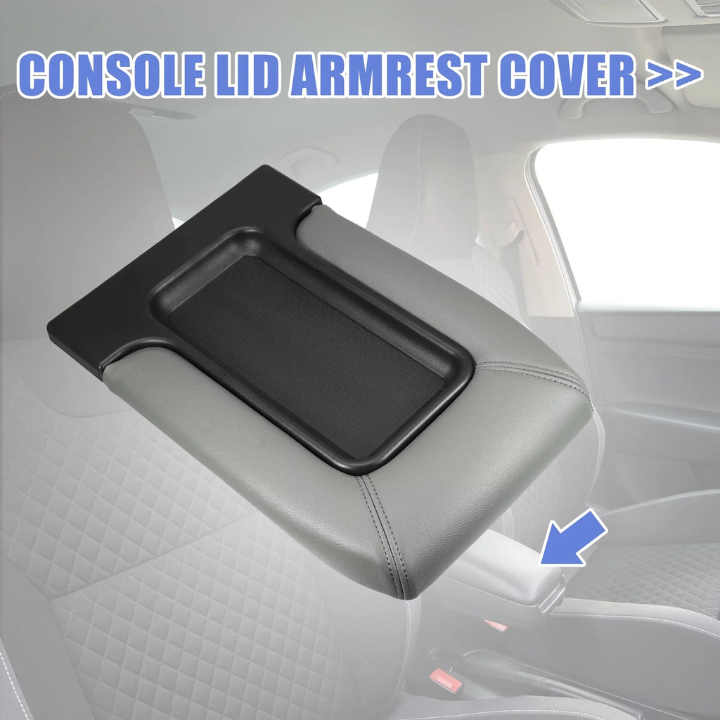 Center Escalade Lid Gray Armrest Unique Box Console for Leather Bargains Cadillac Seat 2003-2004 Protector Cover Faux