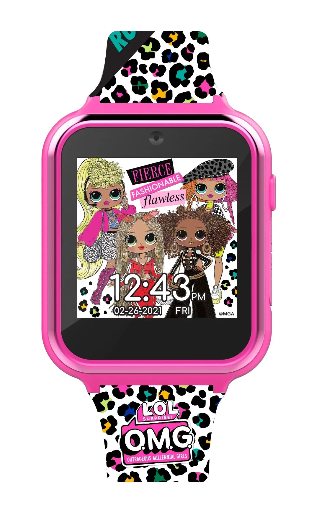 Unisex 40mm Entertainment Surprise! Pink iTime Child Smartwatch LOL MGA Interactive (OMG4029)