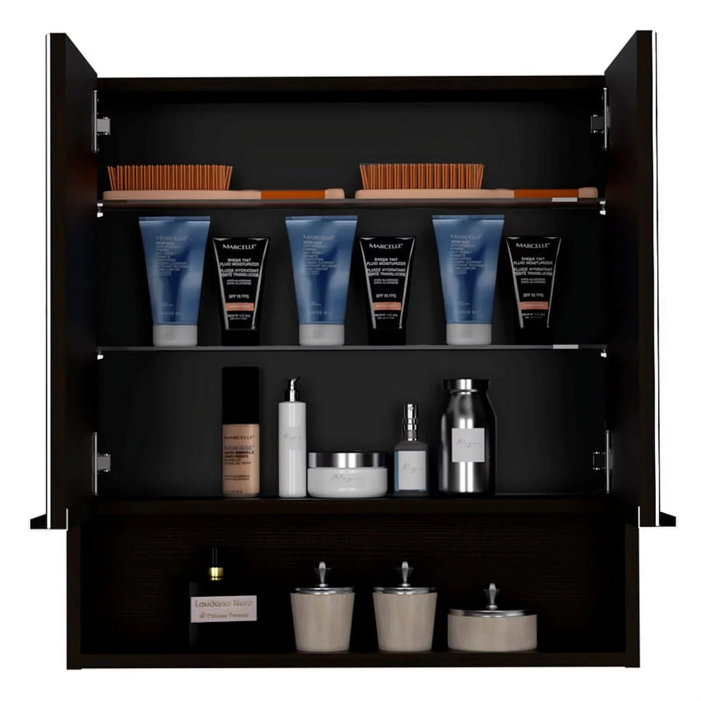 Square 2-Piece Cabinet Medicine & 63" One Set Linen Cabinet with Door Home