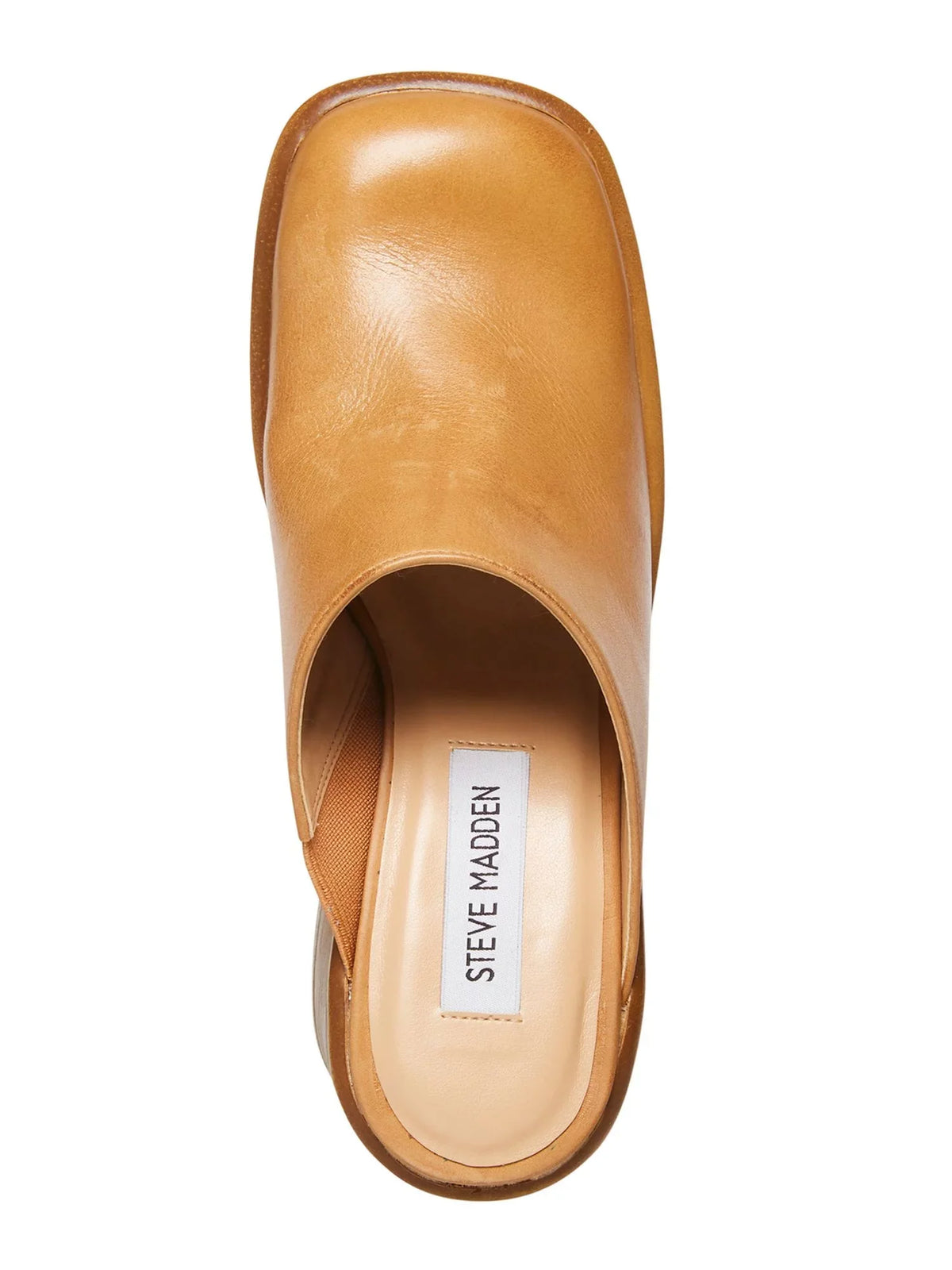 Heel On Brown Flirtie 8.5 M Square MADDEN Shoes Padded Block Platform 1" Toe Leather Goring STEVE Clogs Womens Slip