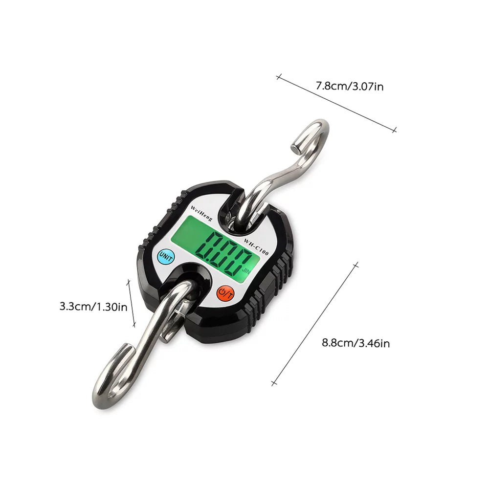 Tare with Digital Luggage Fish Scale and Double- Scale Scale WeiHeng Tracking Digital Portable 150kg Function Hanging Scale