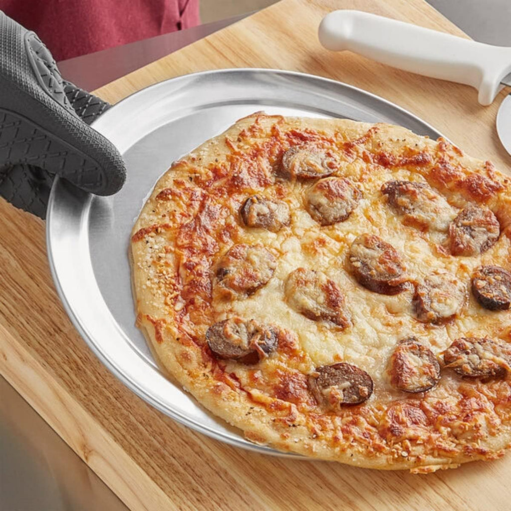 Tray & Aluminum 12” Pan Set Restaurants Round Pizza Bakeware Pizza Tray for 3 Tray Kitchen Wide Home Baking of Pizzeria Baking TrueCraftware- Pan Round Tray Rim- Pizza