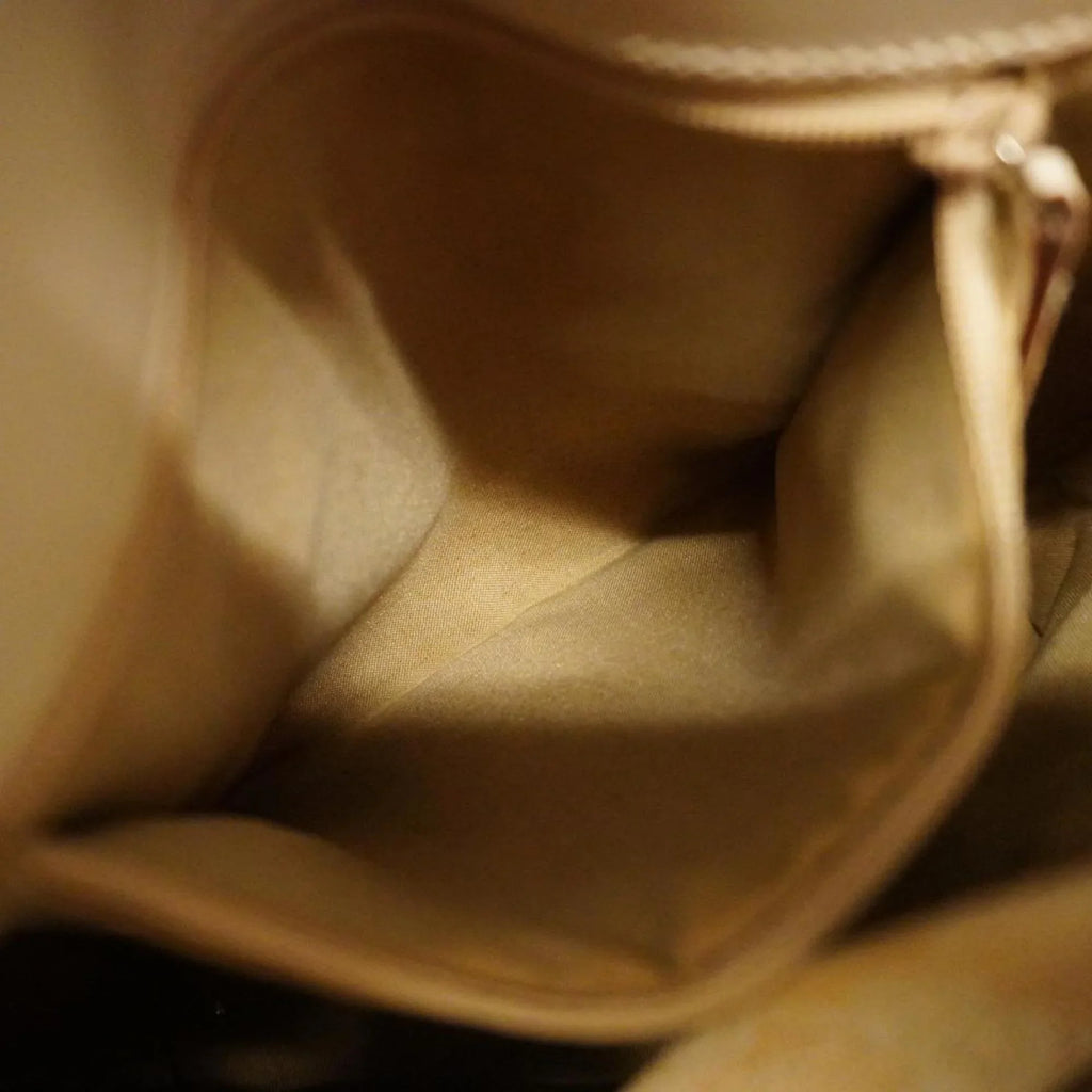 Canvas Leather Handbag Women's Pre-Owned GG Ivory 1079 Gucci (Good) 002