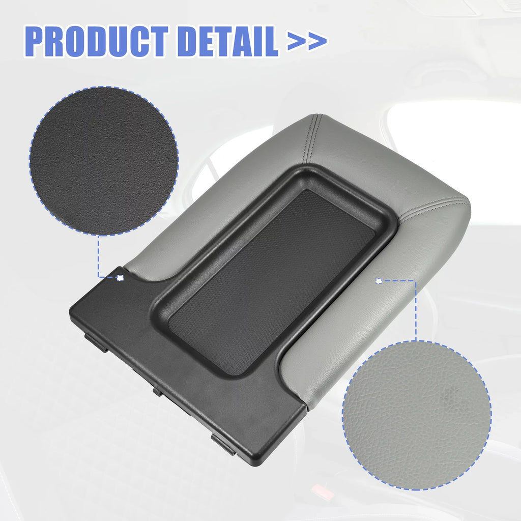 Center Escalade Lid Gray Armrest Unique Box Console for Leather Bargains Cadillac Seat 2003-2004 Protector Cover Faux