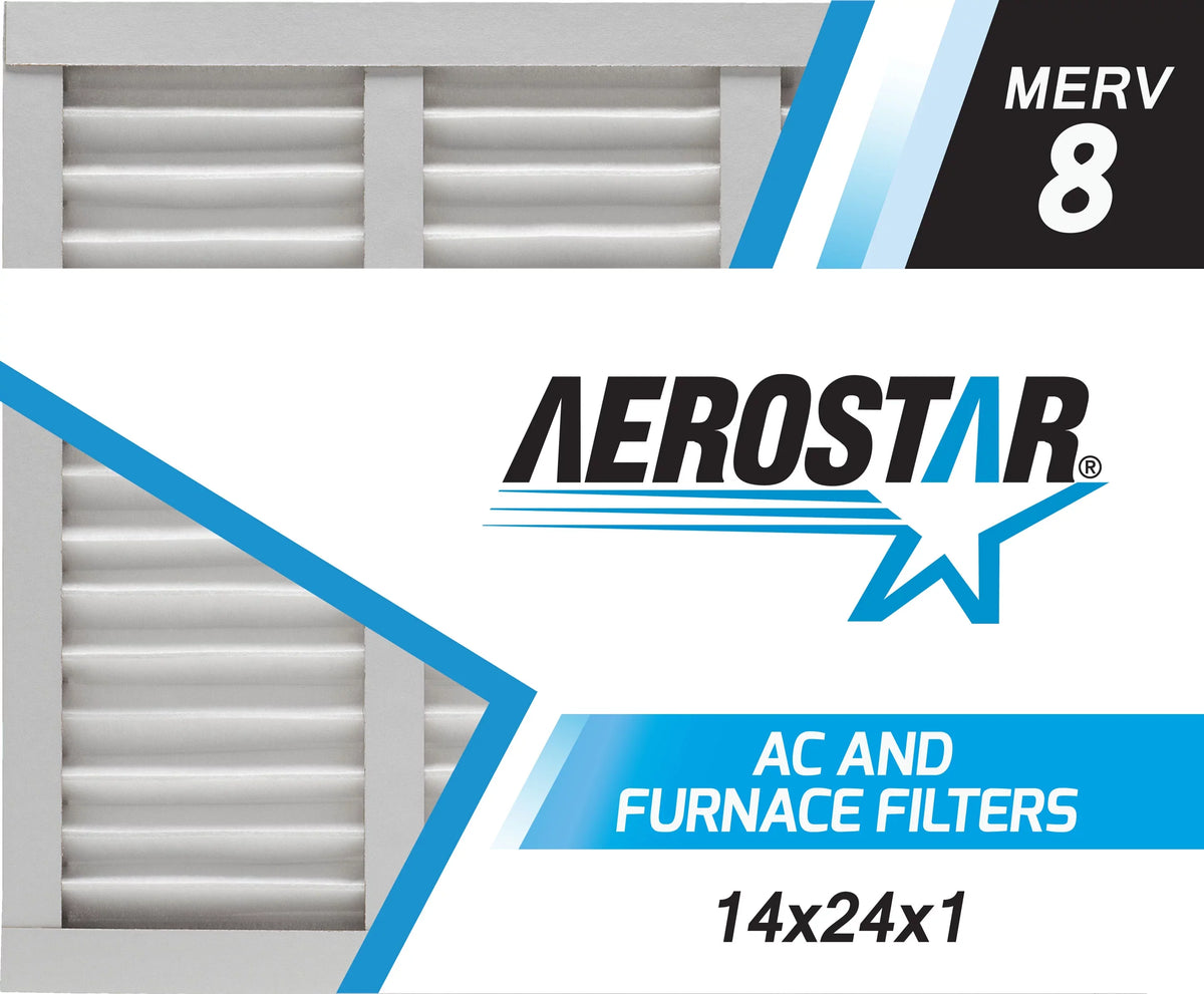 of MERV Filter, the 14x24x1, Box in 8, USA Pleated Made Air 14x24x1 Aerostar 6,