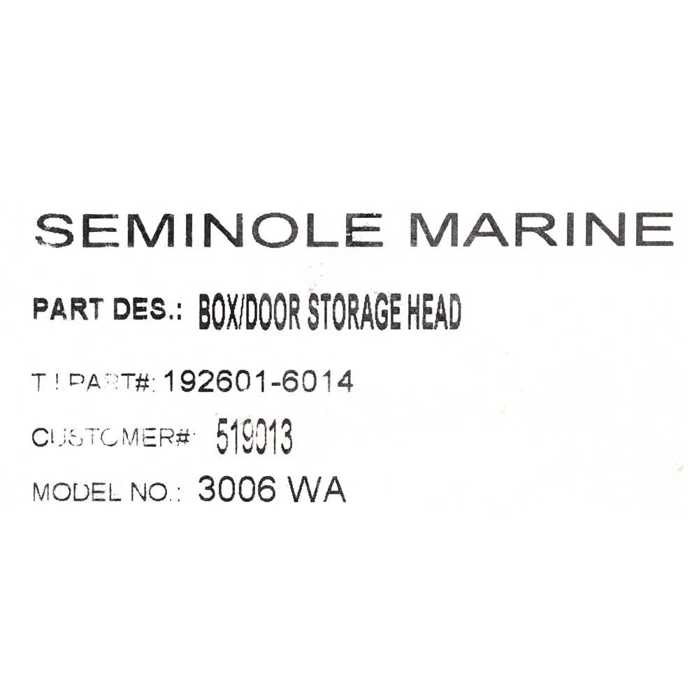 Box 13 23 5/8 3/4 51-9013 Head Sailfish | Starboard Inch x Boats Storage