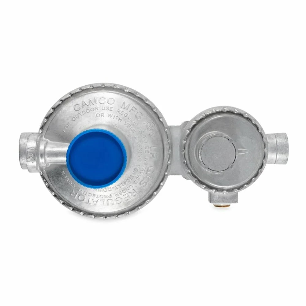 Silver - 2-Stage Regulator Camco Propane (59313) Vertical RV