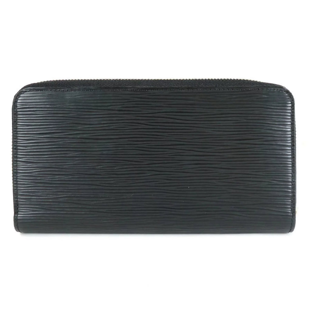 Silver Zippy Black VUITTON Pre-Owned Zipper Long Louis Unisex Vuitton LOUIS Leather Round Wallet (Good) Epi