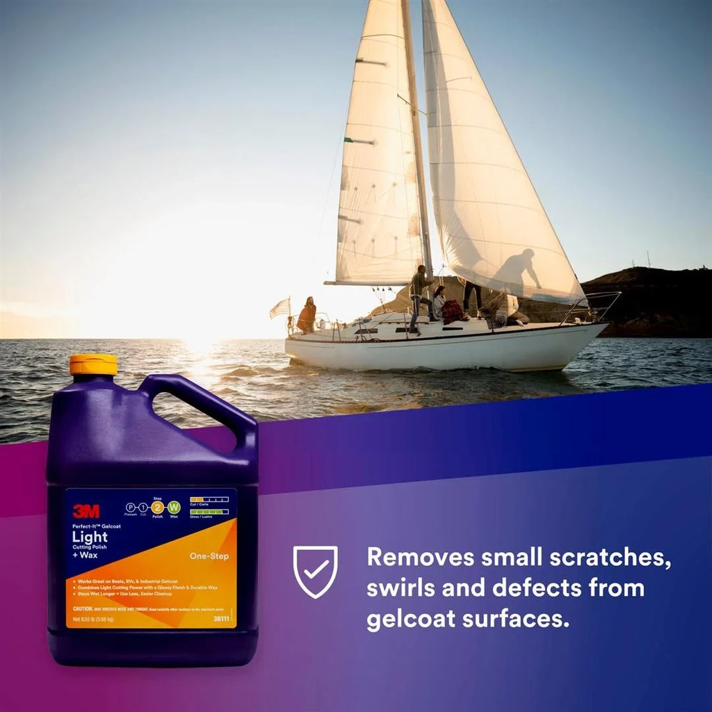 Polish-Wax 36111; Gallon 3M Light Gelcoat Cut