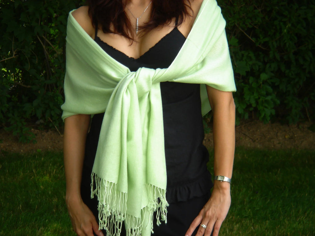 Scarf/Pashmina Shawl/Cashmere/Cashmere Green) (Mint Scarf/Wool/Silk Scarf/Scarves/Shawl/Shawls/Stole/Wrap/Pashmina